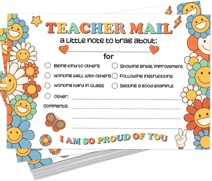 LOVEDMORE Video Game Theme Positive Brag Card, Teacher Mail for Elementary Classroom Must Have Rewards to Students, Elementary Teacher Supplies
