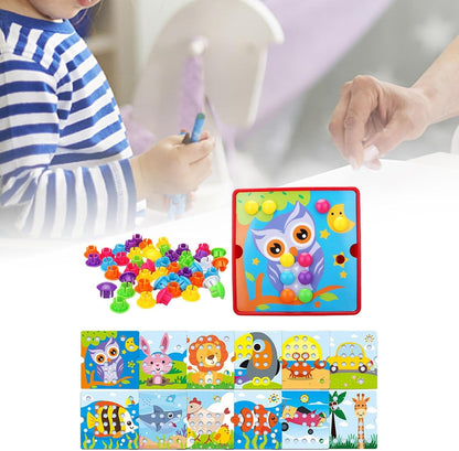 Creative Pegboard Game Set for Toddlers and Preschoolers, Style E