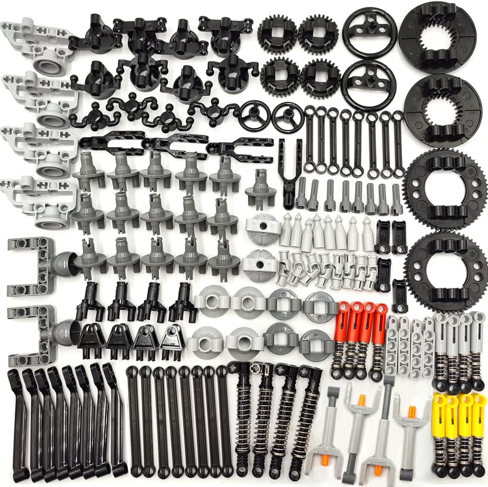 dspitwod MOC Technical Wheels Connectors Rack Gear Car Suspension Building Brick Accessories Pieces Sets STEM Learning Kits Engineering Toy Gift for Kids …