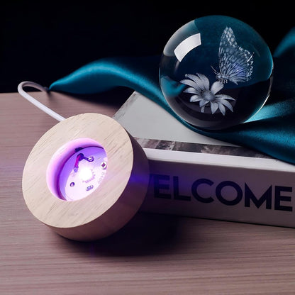 3D Solar System 60mm Crystal Ball Astronomy Universe Gifts 3D Solar System Planets Model Science Space Themed Physics Gifts Night Light lamp for Kids Men Him Science Teacher