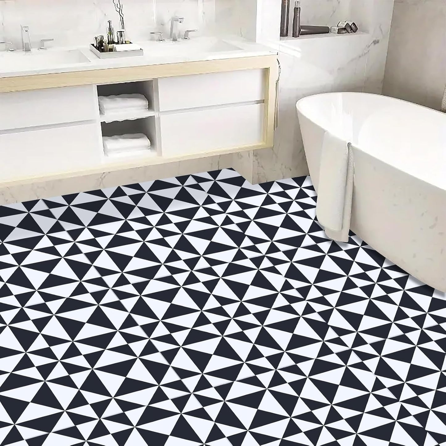 Wall Tiles Peel and Stick 12x12 Inch Ocean Coral Fish Pattern Vinyl Stickers Self Adhesive Tiles for Kitchen Bathroom Shower Laundry Room Aquarium Theme Home Renovation DIY Decor