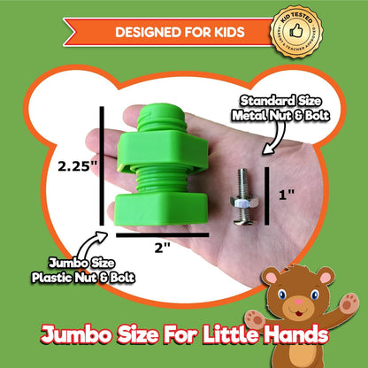 Jumbo Lacing Beads for Kids - Montessori Toddler Games and Educational Toys - Rainbow Matching Game and Stringing Bead Set with Toy Storage and Learning Activities eBook