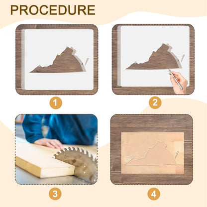 State of United States Router Templates, America Acrylic Router Inlay Template for Woodworking, Template Jig Woodworking Craft Tracing Guide Tool (State of Texas)