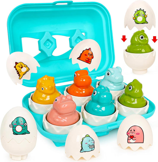Egg Toddler Toys,Montessori Geometric Egg Shape Sorter Toys Preschool Learning Educational Color Sorting & Eggs Puzzles Matching Games Fine Motor Toy for Boys Girls Ages 1-3