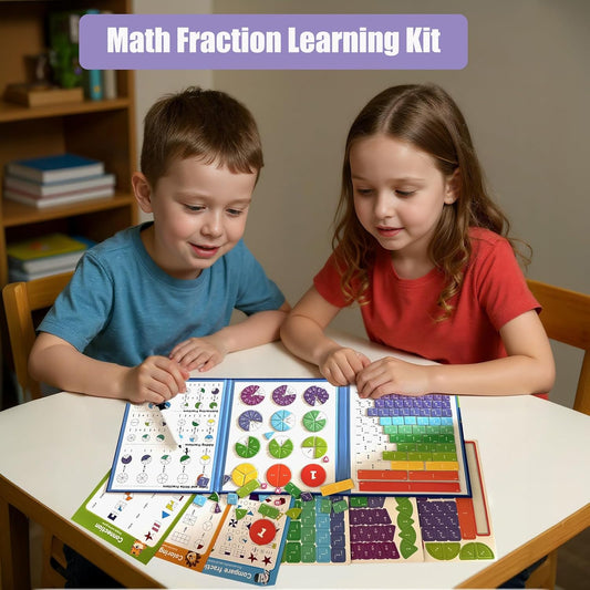 Magnetic Fraction Demonstration Book – 164CPS Magnetic Fraction Learning Tiles Montessori Manipulatives for Elementary School, Fraction Educational Puzzle for Classroom & Homeschool Toys for Kids