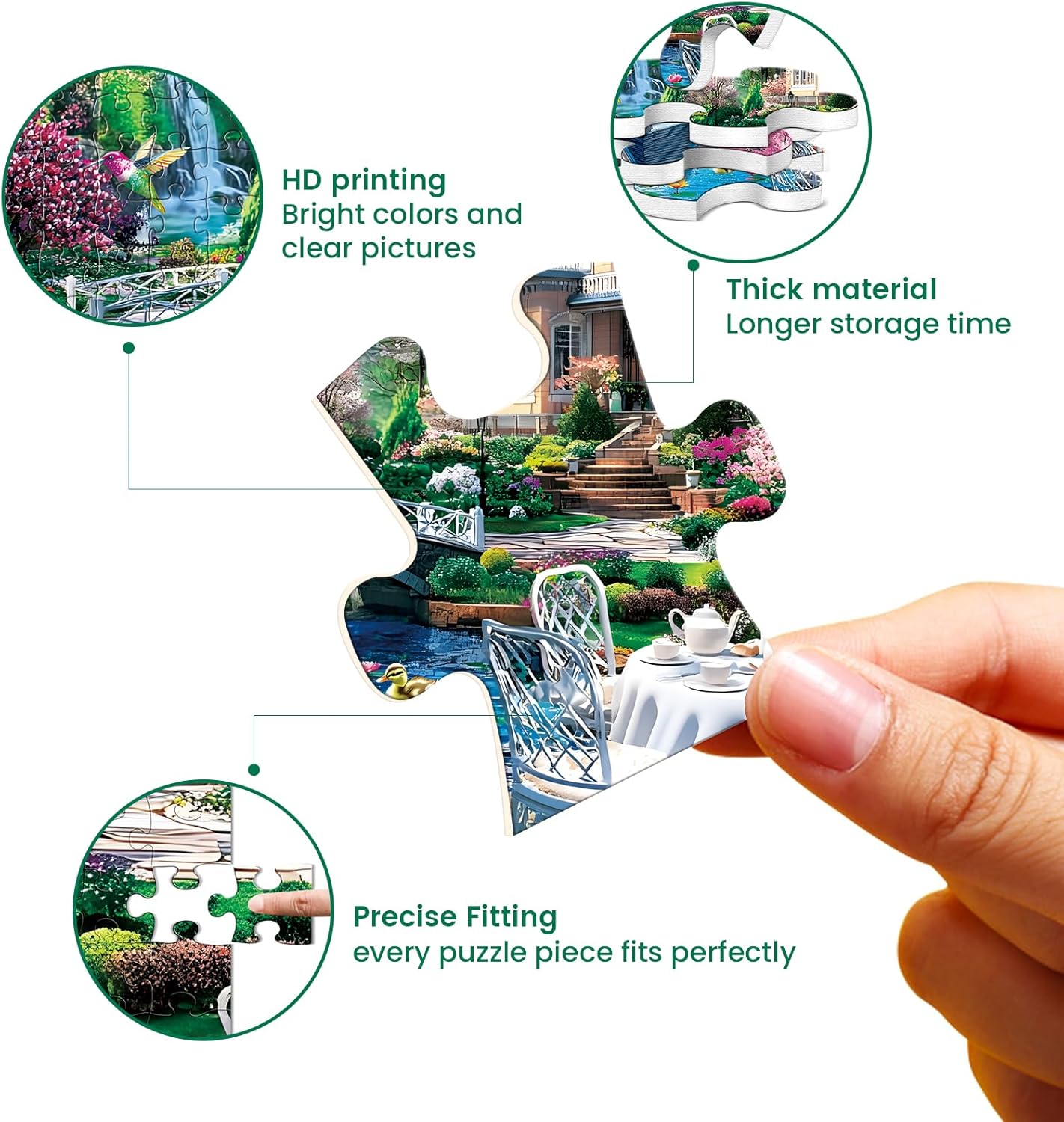 300 Piece Puzzles for Adults,Beautiful Nature Landscape Puzzle for Adults Kids Seniors,Recycled Cardboard Unique House Puzzle 300 Piece,Challenging Family Game Great Gift for Family Friends,20.5x15 in