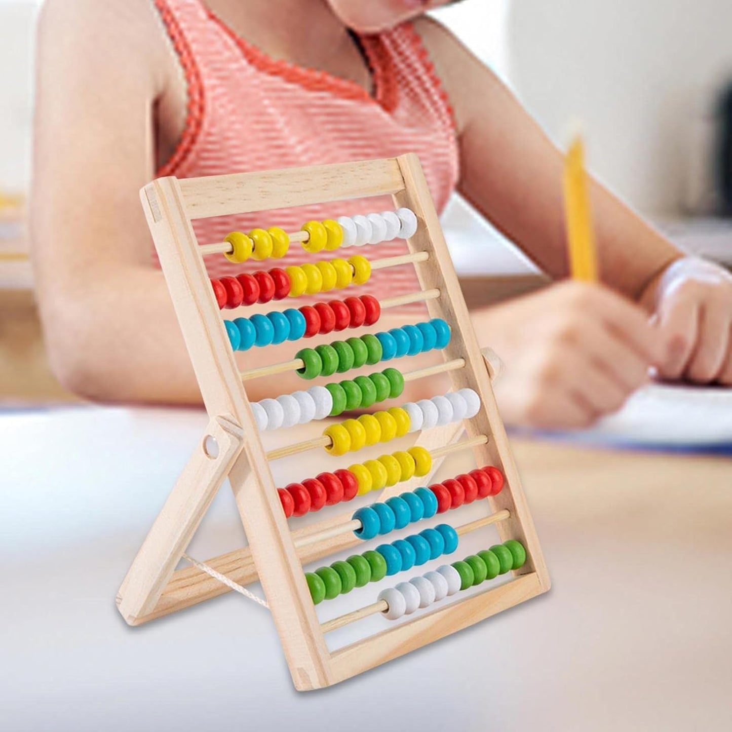 harayaa En Abacus Educational Counting Gifts 10 Rows Abacus with 100 Colorful Beads for Preschool Boys