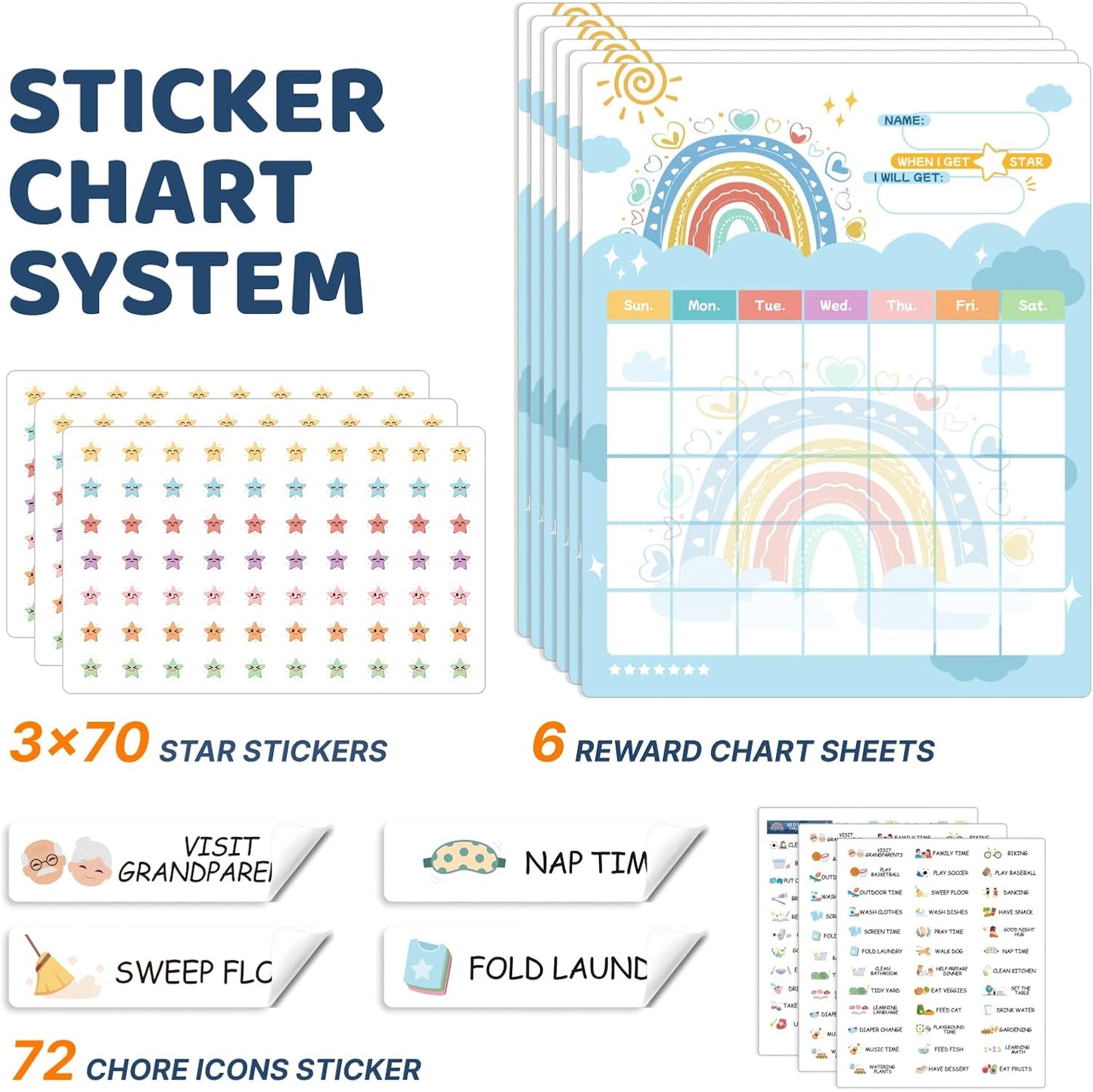 Upgraded Slider 3 in 1 Bedtime/Morning/Daily Routine Chart for Kids, Magnetic Chore Chart for Kids, Visual Schedule for Kids Toddlers Schedule Board for Home