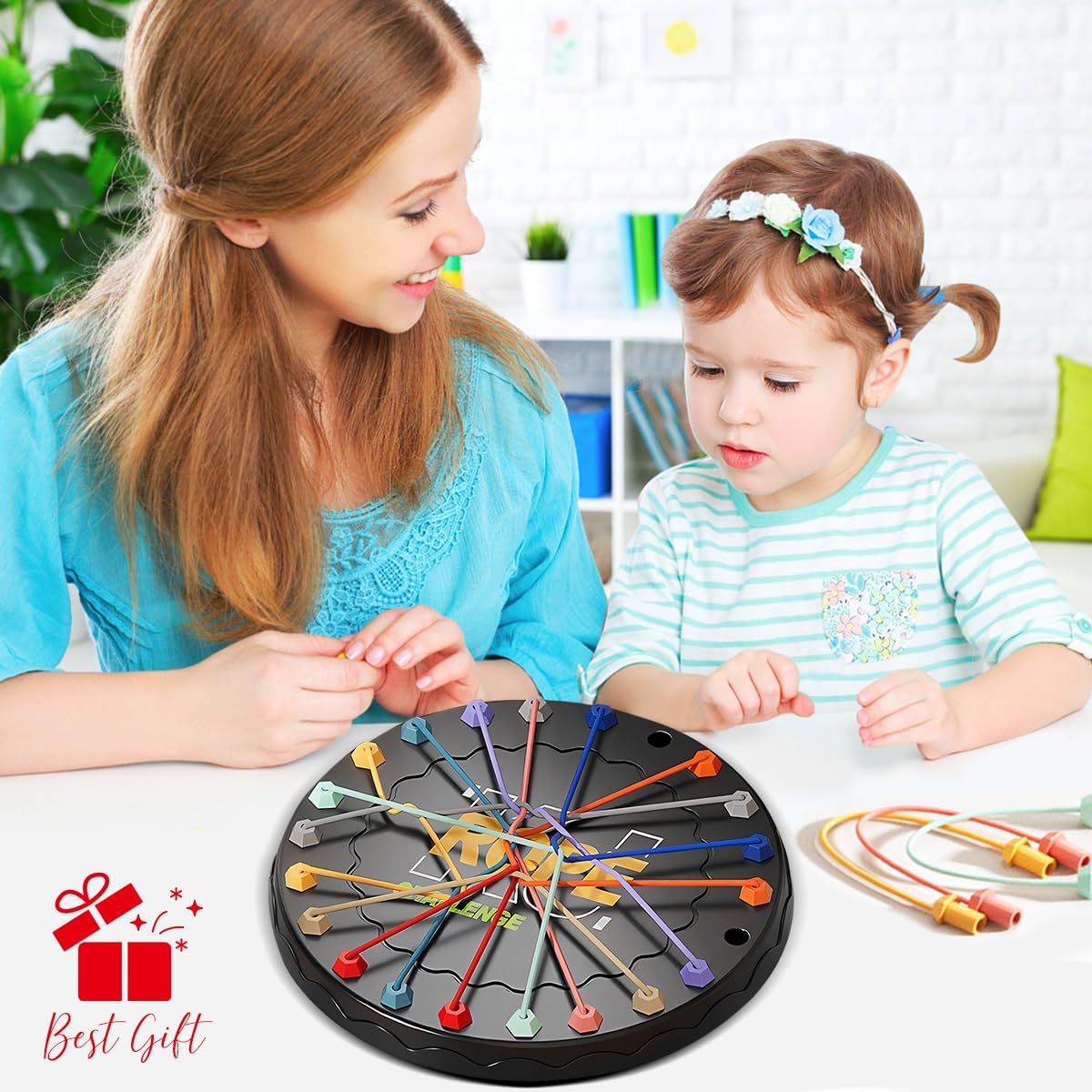 Rope Challenge Game, Rope Untangling Puzzle Game Brainy Strategy Board Games Challenge Rope Escape Game for Kids & Adults- Multi-Level Logic Game Family Travel-Friendly Educational Toys