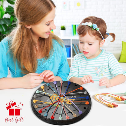 Rope Challenge Game, Rope Untangling Puzzle Game Brainy Strategy Board Games Challenge Rope Escape Game for Kids & Adults- Multi-Level Logic Game Family Travel-Friendly Educational Toys