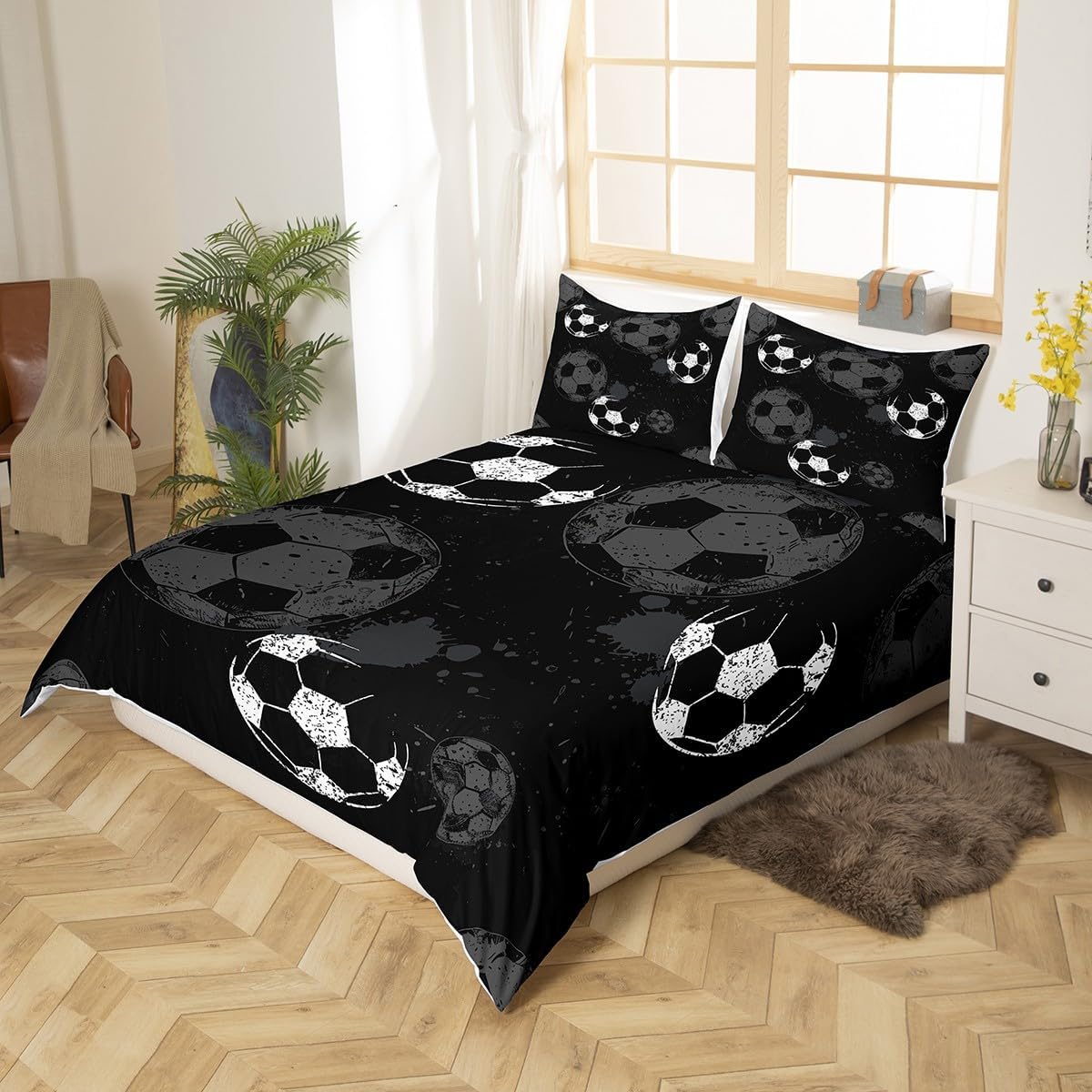 Drum Kit Duvet Cover,Kids Musical Instruments Bedding Set,Rock Music Comforter Cover for Boys Girls Room Decor,Neon Lighting Lightweight Bedspread Cover Twin Size with 1 Pillow Case(No Comforter)
