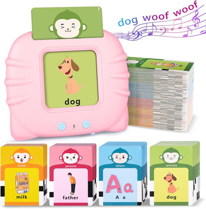 Toddler Girls Toys Talking Flash Cards-296 Sight Words, Educational Toys for 1 2 3 4 Year Old, Speech Therapy&Autism Learning Materials, Toddler Girlt Birthday Gift with Durable Cards
