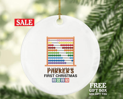 Abacus for Play for Kids Boy or Girl Kid Child Personalized Christmas Ornament - Custom Baby or Kid Ornament