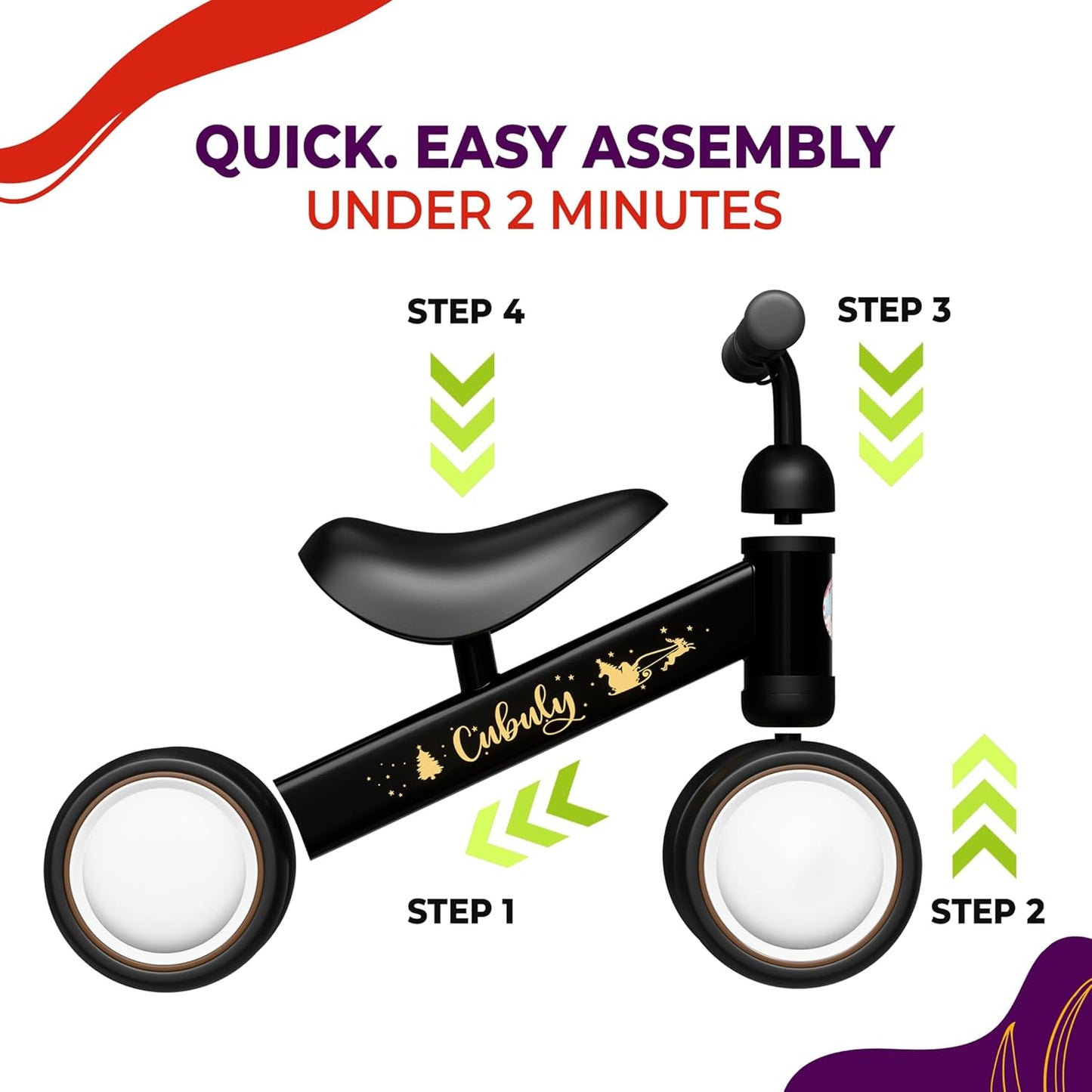Baby Balance Bike for 1-3 Year – First Birthday Boy Girl Gifts 12-36 Month Mini Bike|Colorful Lighting Wheels|Ride on Toys |Toddler Balance Bike 1-3 Indoor/Outdoor Bike