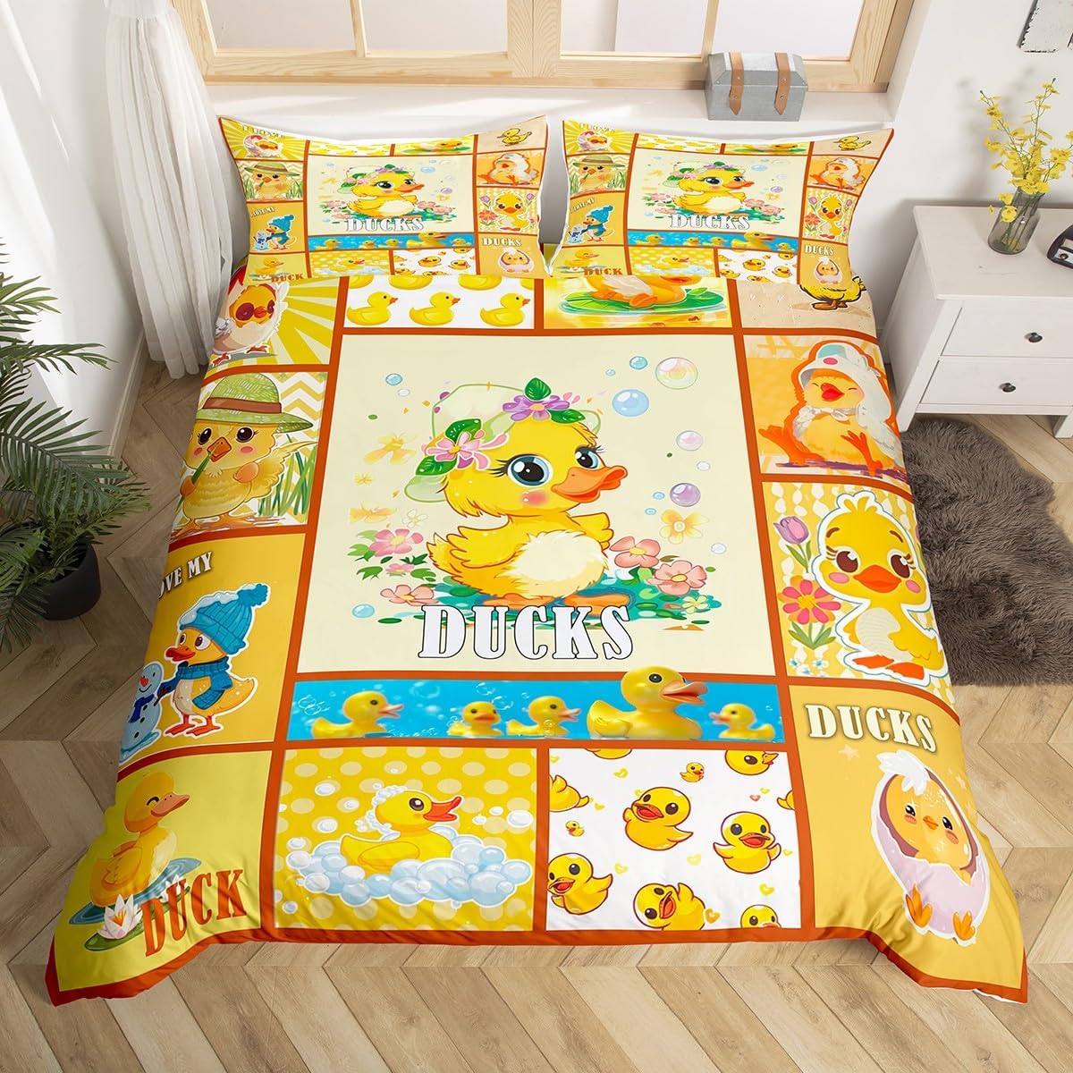 Drum Kit Duvet Cover,Kids Musical Instruments Bedding Set,Rock Music Comforter Cover for Boys Girls Room Decor,Neon Lighting Lightweight Bedspread Cover Twin Size with 1 Pillow Case(No Comforter)