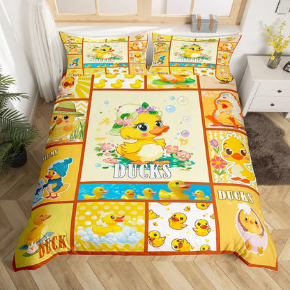Drum Kit Duvet Cover,Kids Musical Instruments Bedding Set,Rock Music Comforter Cover for Boys Girls Room Decor,Neon Lighting Lightweight Bedspread Cover Twin Size with 1 Pillow Case(No Comforter)