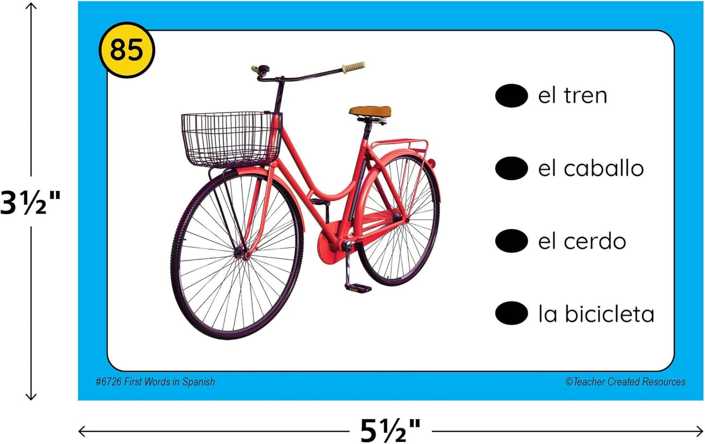 Teacher Created Resources Power Pen Learning Cards: First Words in Spanish Grades K+ (TCR6726)