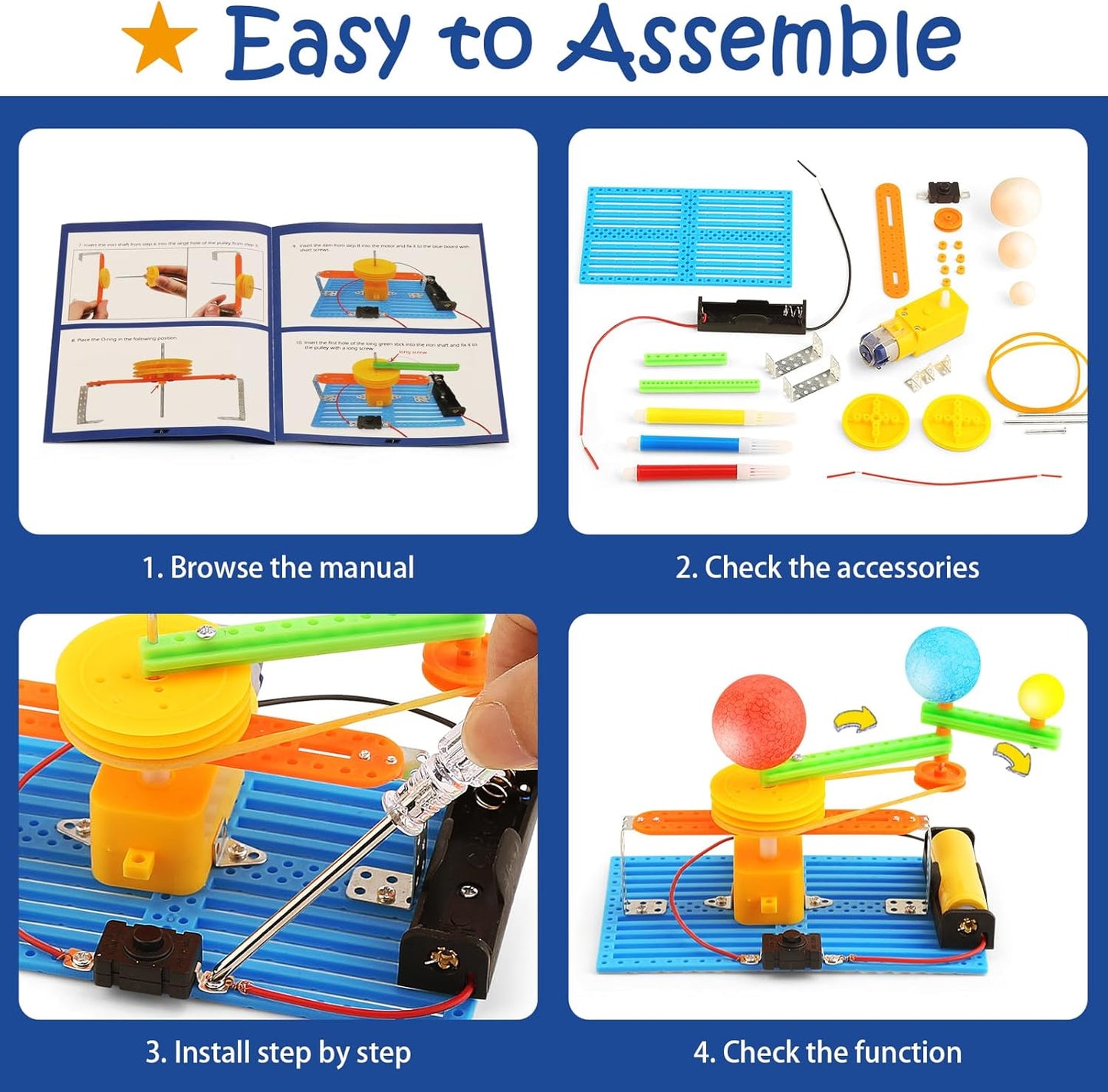 STEM Science Kits for Kids Age 8-12, Boys Activities Robot Building Kit 6-8 Girls Engineering Projects STEM Toys Learning Educational Science Game Experiment Gifts for 6 7 8 9 10 11 Year Old Activity