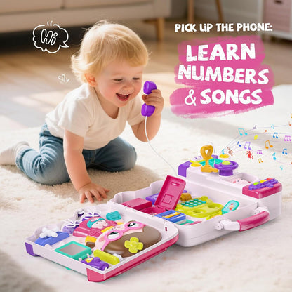 Montessori Busy Board Toys for 1 Year Old Boy, 1 Year Old Boy Birthday Gift, 54-in-1 English & Spanish Baby Busy Board Montessori Toys, Ideals 1st Birthday Gifts Boy, 1 Year Old Boy Toys Gifts