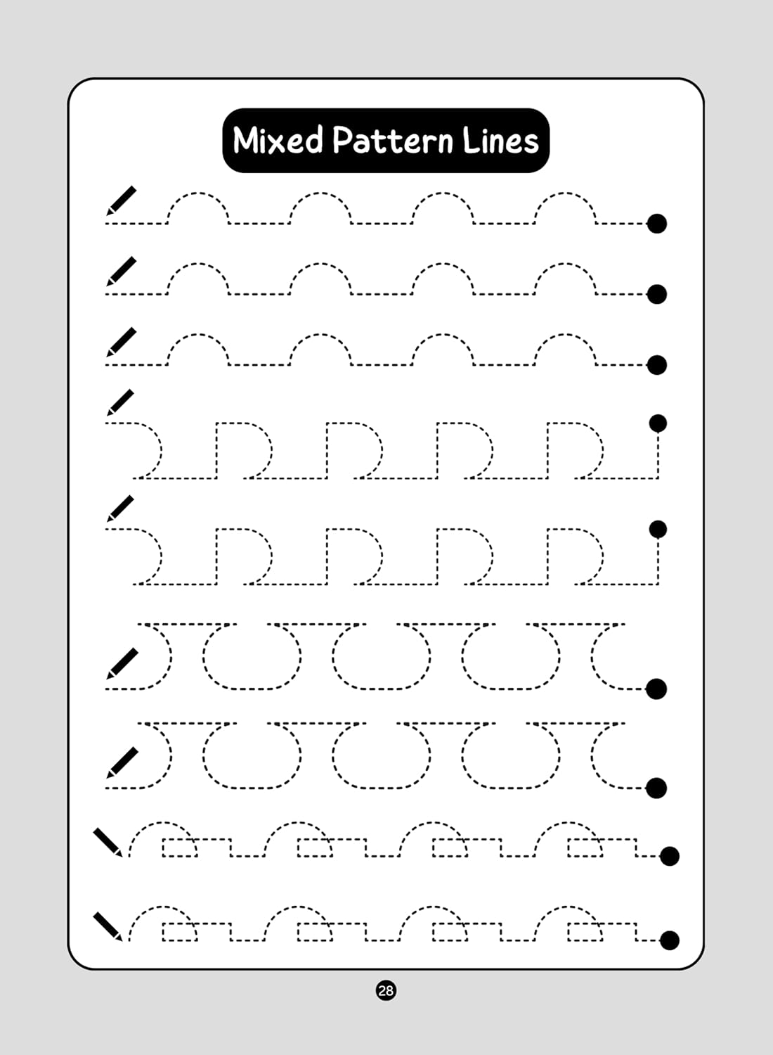 Pencil Control and Writing Practice Book for Special Kids - Helps Kids take first step in writing journey - Sleeping, Standing, Zig Zag Lines, Alphabets, Numbers and Tracing Practice