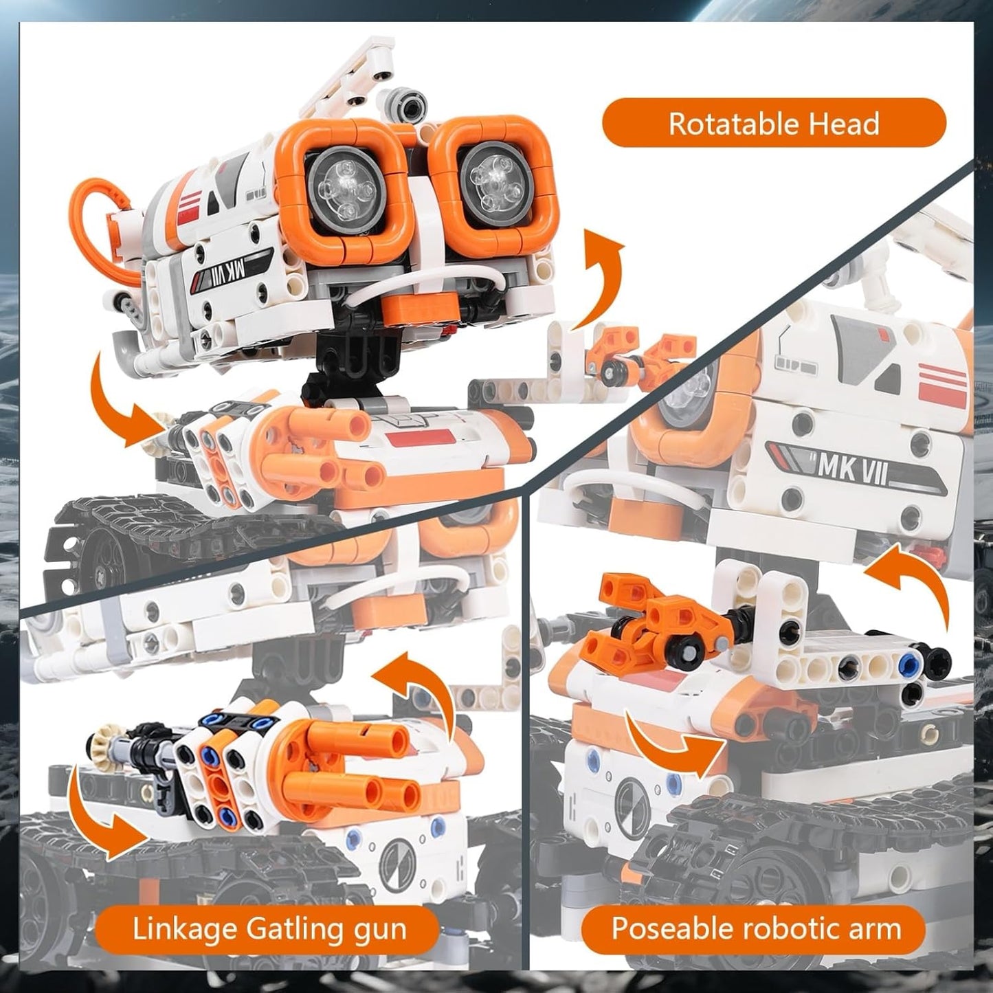 STEM Robotics Kit for Kids Ages 6+, 5-in-1 Remote/APP Control Coding Robot, Educational Engineering Building Toys with Programming, Science Projects Great Gift for Boys & Teens