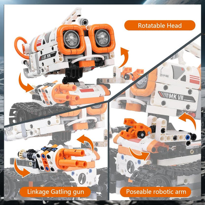 STEM Robotics Kit for Kids Ages 6+, 5-in-1 Remote/APP Control Coding Robot, Educational Engineering Building Toys with Programming, Science Projects Great Gift for Boys & Teens