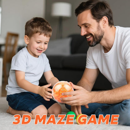 Amaze 3D Memory Sequential Maze Ball Puzzle Toy Gifts for Kids Adults - Challenges Game Lover Tiny Balls Brain Teasers Game (Rose)