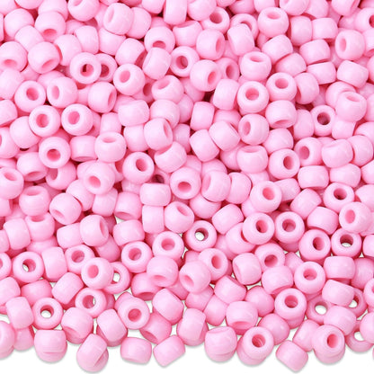 1000Pcs Valentine's Day Pony Beads Pink Red White Bracelets Crafts 6x9mm Bulk Plastic Pony Valentine Beads for Jewelry Making Party Party DIY Crafts Necklace Keychain Romantic Accessories