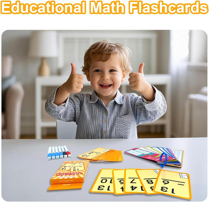 1-12 Math Flash Cards with 6 Dry Erase Pens, 15Pcs Big Multiplication Flash Cards + 36 Pcs Random Double-Sided Multiplication Practice Cards, Educational Math Flashcards for Kids Ages 6+