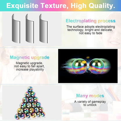 21Pcs Magnet Rainbow Ball Fidget Toy, DIY Hematite Stones Toys for Adults, Science Kit for Anxiety Relief, Magnetic Rattle Snake Birthday Easter Gift Egg Filler Stuffer Party Favors