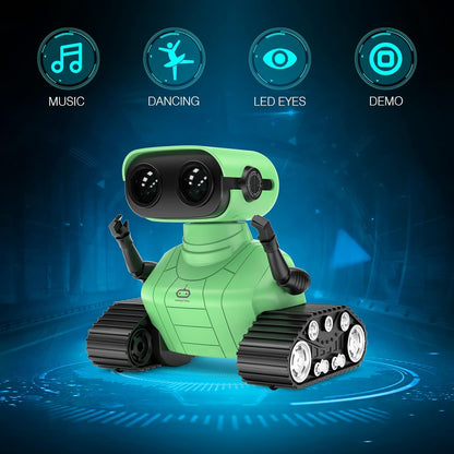 ALLCELE LED RC Robot Toys for Girls with Programming, Music, Demo and LED Function, Remote Control Robot Toy, Gift for Girls 3-8 Years Old Blue Pink