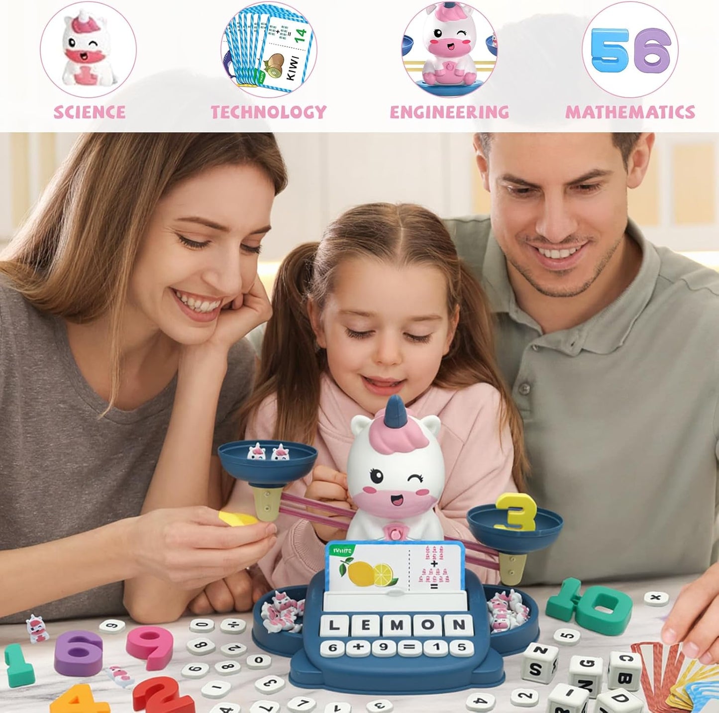 Snugzy Dinosaur Balance Counting Toys Math Game Montessori Toys Learning Games for Kids Educational Toy Gifts for Boys Girls Age 5-7