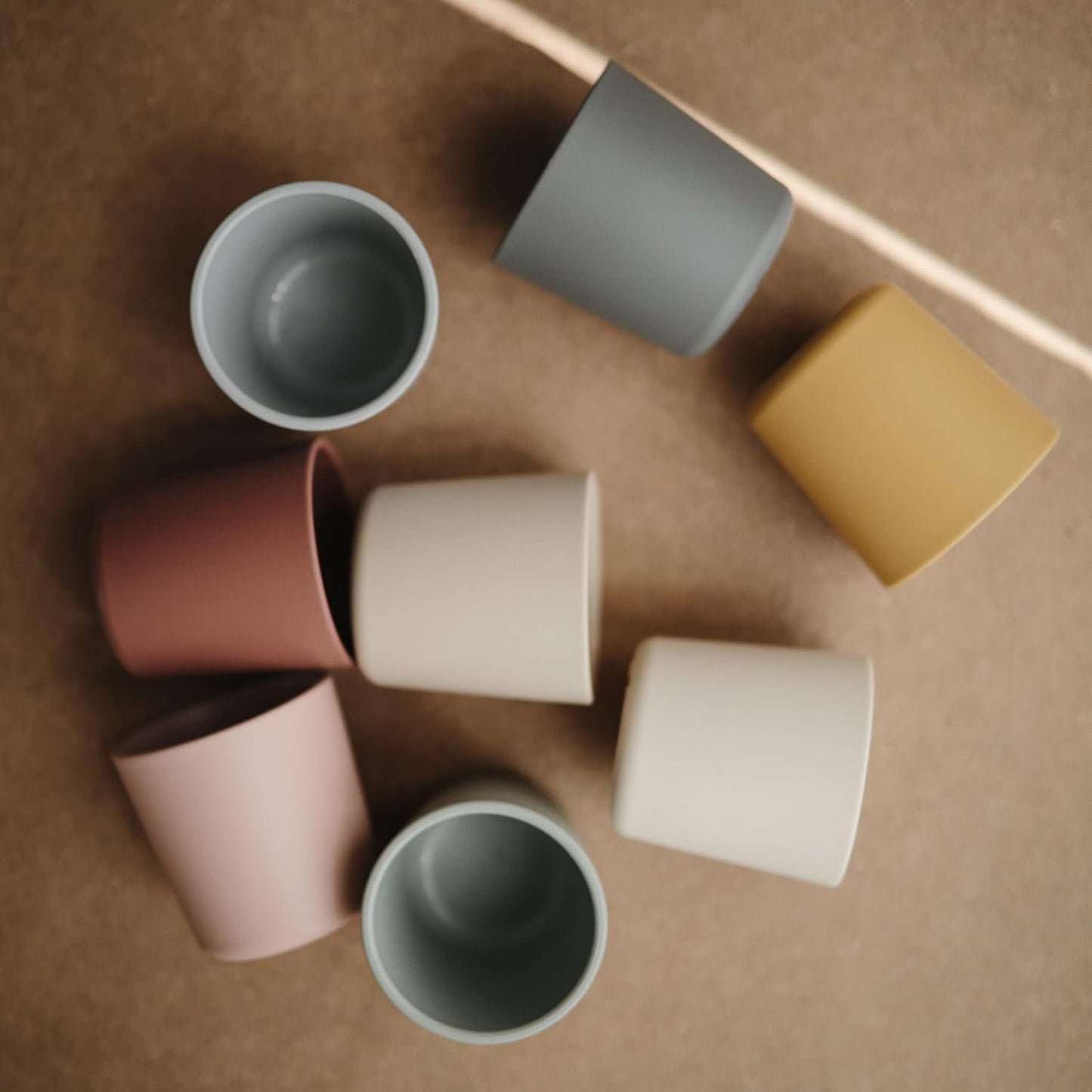mushie Dinnerware Cups For Kids | Made in Denmark, Set of 2 (Ivory) - Colors B