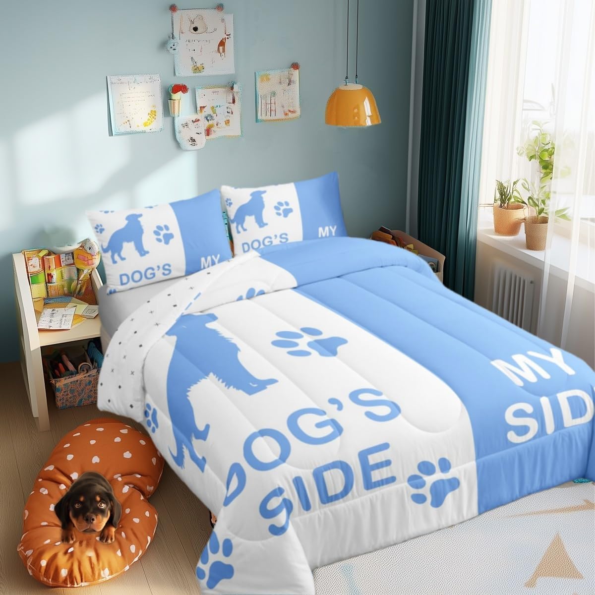 Castle Fairy Drum Kit Comforter Set,Musical Instruments Bedding Set for Kids Girls Women,Adults Rock Music Comforter,Neon Lighting Quilted Duvet Set Bedroom Collection Twin Size 2Pcs
