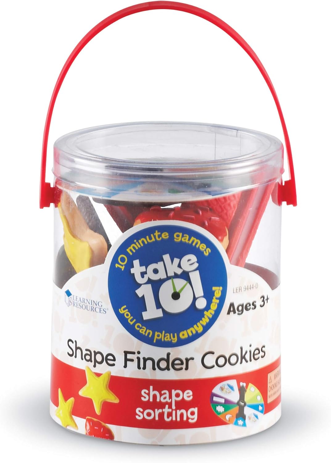 Learning Resources Take 10 Shape Finder Cookies, Early Vocabulary Skills, Gross and Fine Motor Skills, Ages 3 and Up