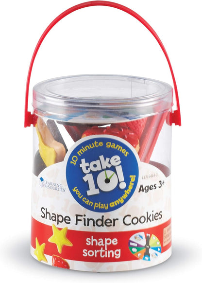 Learning Resources Take 10 Shape Finder Cookies, Early Vocabulary Skills, Gross and Fine Motor Skills, Ages 3 and Up