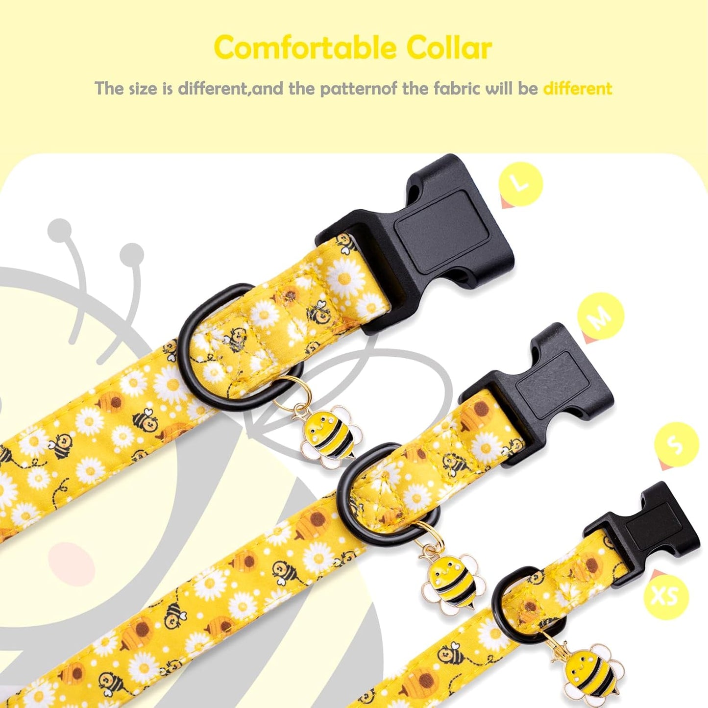 Faygarsle Dog Collar for Small Medium Large Dogs Colorful Puppy Collars for Female Dogs Toy Building Blocks Patterned Pet Collars for Summer Spring Wedding Puppy Girl Dog Collar M