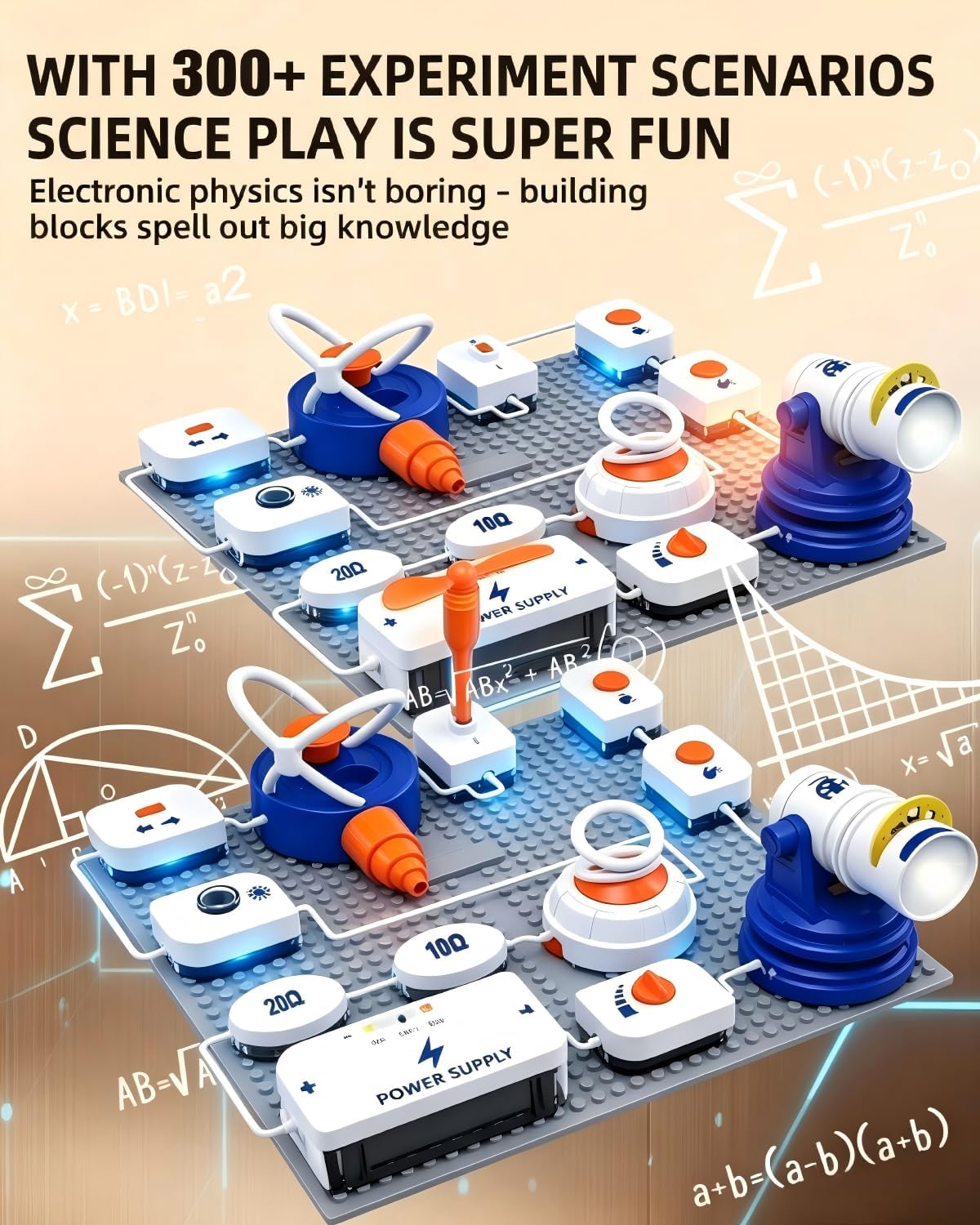 Science STEM Kits for Kids, Electronics Exploration Kit, 66 Pcs DIY Circuit Parts, Over 1200 Projects, STEM Educational Toy Gifts for Kids Boys Girls Ages 3 4 5 6 7 8 9 10 11 12, Color Project Manual