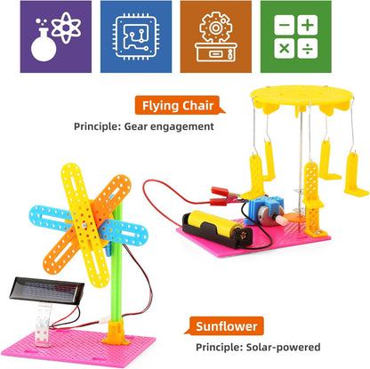 BeAndge STEM Kits, Kids Arts and Crafts for Girls 8-12 8-10, stem Toys for Ages 8-13, Engineering Science Kits for Kids, STEAM Gifts for 6 7 8 9 10 12 Year Old Girls, Electronic Building Boys 6-8