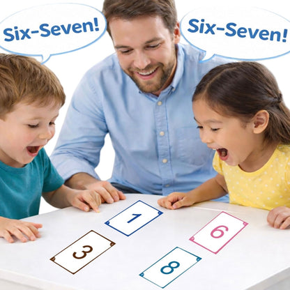 Six Seven Math Card Game Card Version Fast Equation Game Make 6 or 7 Addition Subtraction Multiplication Division Includes Instruction Book Family Game Night Classroom STEM Travel Game 2 to 6 Players
