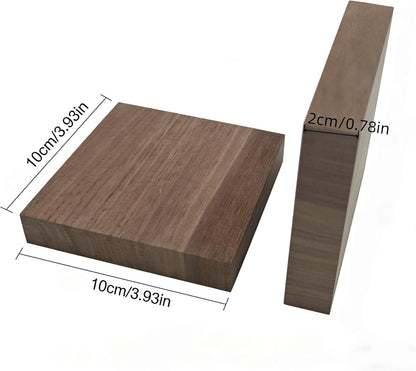 2PCS Unfinished Walnut Wood Blocks for DIY Crafting,Scroll Saw, Woodworking, Wood Carving,Burning,Laser Cutting,Engraving, CNC Cutting, Painting, Fretwork (5.9 x 1.96 x 0.78)