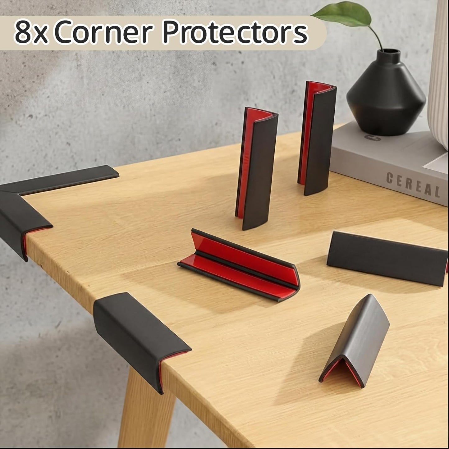 Pangda Baseboard Corners Blocks Self Adhesive Rubber Safety Corner Protectors Proofing Edge Guard Corner Cushion for Wall Furniture Edge(White,12 Pcs)