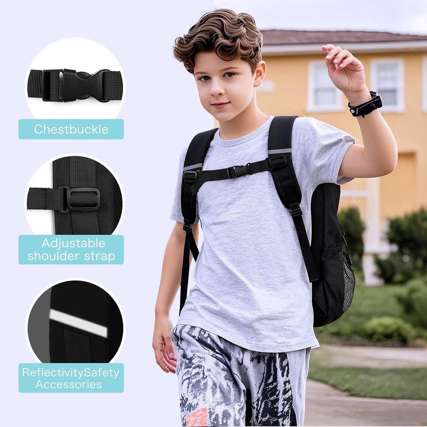 STEAMEDBUN Toddler Backpack Leash for 1-3: Backpack with Leash for Boys Girls - Anti-Lost Harness Backpack for Walking