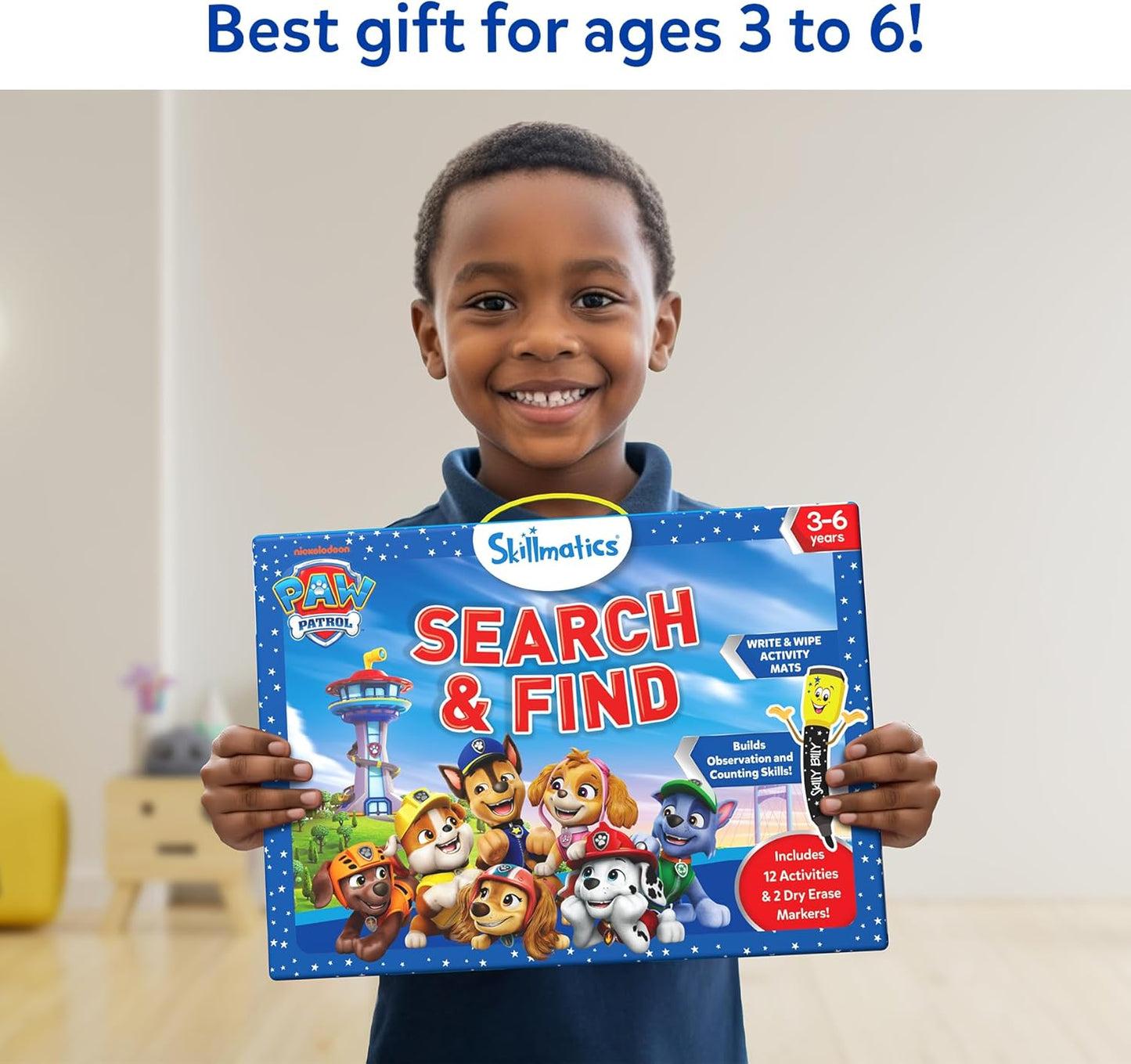 Skillmatics I Can Write PAW Patrol - Reusable Preschool Learning Activities, Educational Toy and Game, Back to School Supplies, Gifts for Students, Kids, Toddlers Ages 3, 4, 5, 6