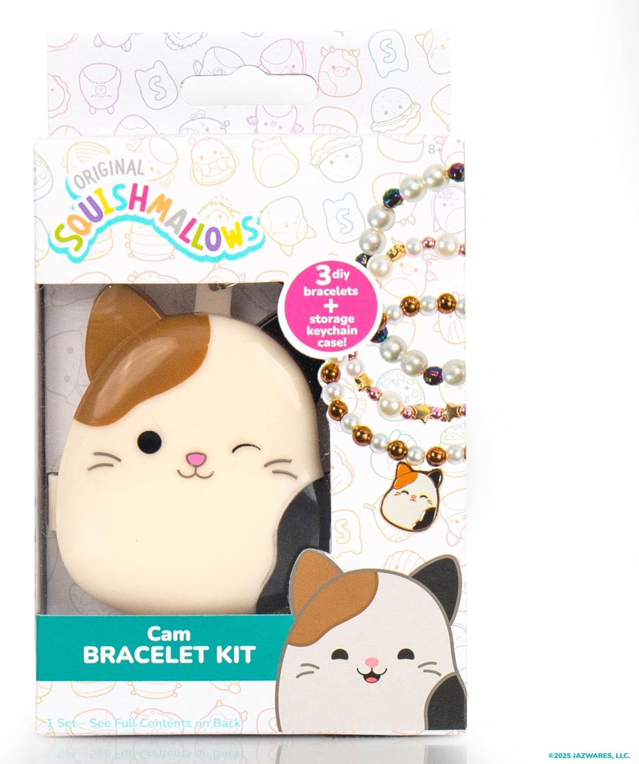 Original Squishmallows Archie The Axolotl Bracelet Kit, Friendship Bracelet Kit, Charm Bracelet Making Kit, Gifts for Girls, Squishmallows for Boys, Craft Kits