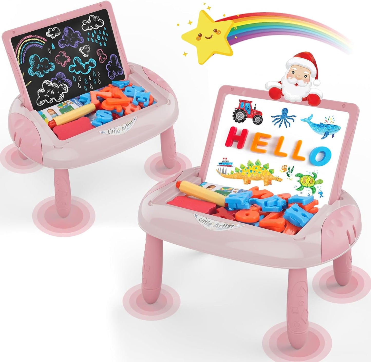 Cokzer Gift for 1-2 Year Old Girls, Toddler Girl Toys with Magnetic Letters and Numbers, Learning and Educational Toys for 1 2 Year Old, Girls Birthday (Unicorn Pink)