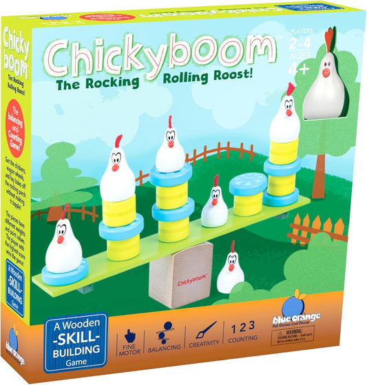 Blue Orange Games Chickyboom Award Winning Wooden Skill Building Balancing Game for Kids (350)