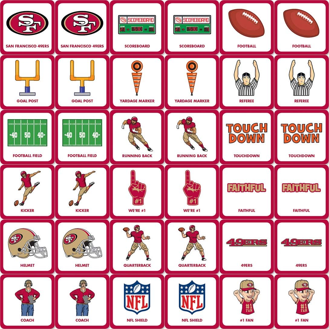 MasterPieces Sports Games - NFL Matching Game - Game for Kids and Family - Laugh and Learn