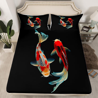 Drum Kit Fitted Sheet,Full Size Rock Music Collections Musical Instruments Theme,Soft Decorative Fabric Bedding Deep Pocket for Children Teens Young Boys Girls,with 2 Pillowcases