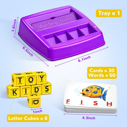 NARRIO Educational Toys for 3 4 5 Year Old Boys Gift, Matching Letter Game Preschool ABC Learning Toys for Kids Ages 4-8 Years, Christmas Birthday Gifts for 3-6 Year Old Boys Toddler Toys Age 2-4